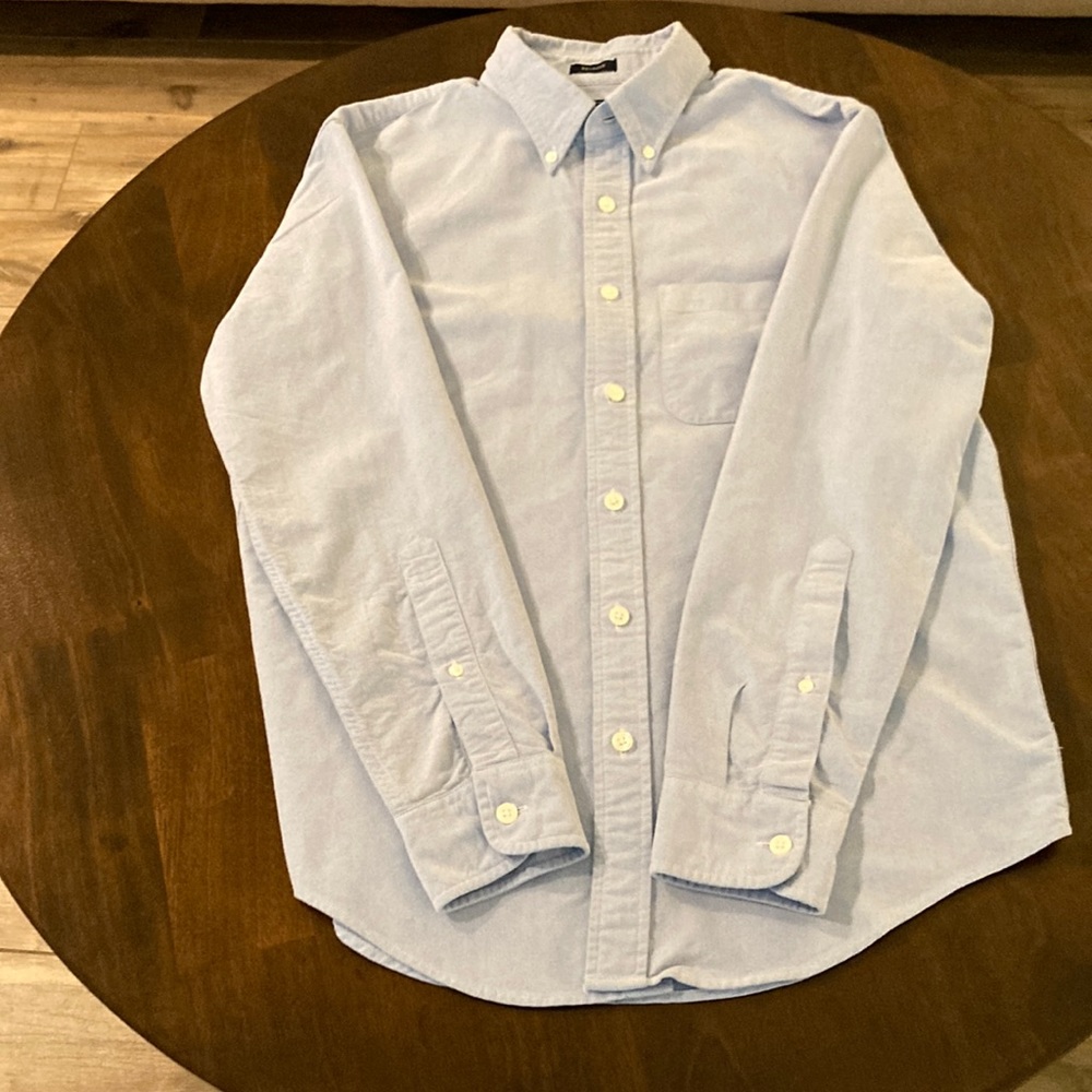 Abercrombie & Fitch long sleeve, relaxed fit, button up shirt, in light blue